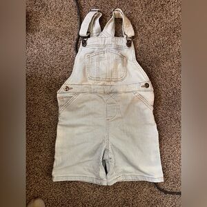 Wonder Nation Blue and White Striped Overalls